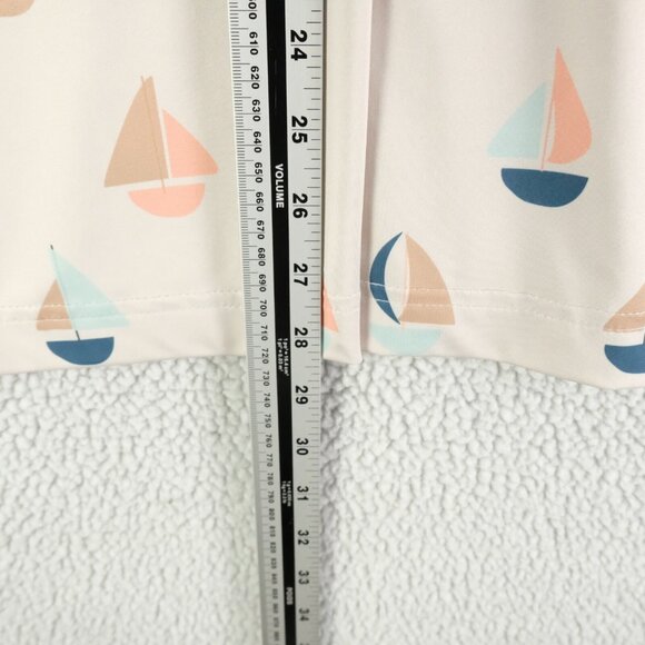 Rolo Golf Polo Mens Medium Beige Sailboat All Over Print Golf Performance - Picture 5 of 8